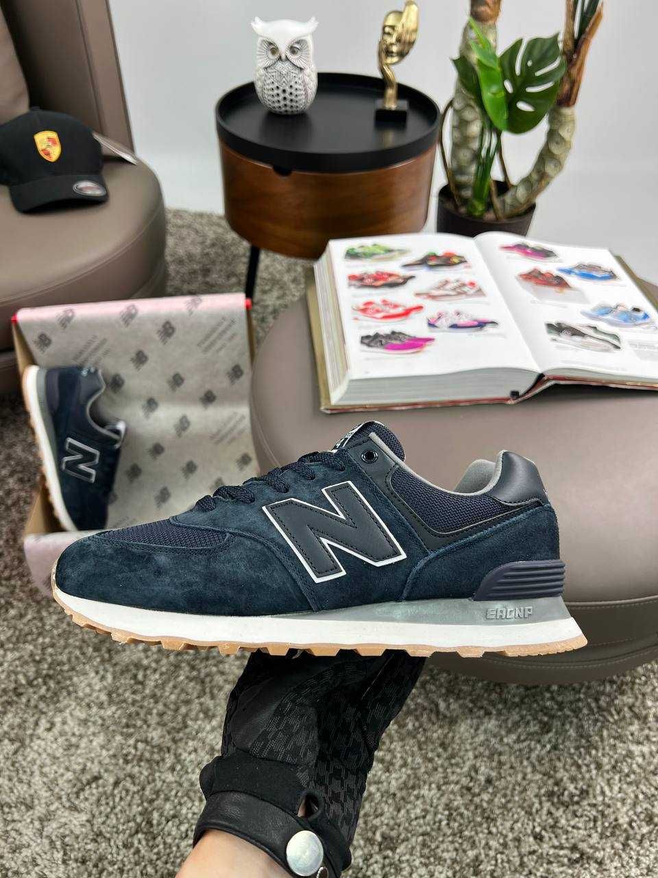 Чоловічі кросівки нью беланс New Balance 574 Navy White [41-46]