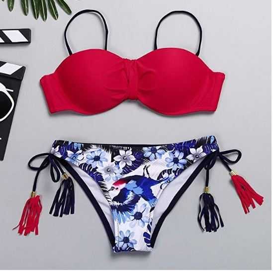 Bikini vermelho pushup (NOVO POR ESTREAR)