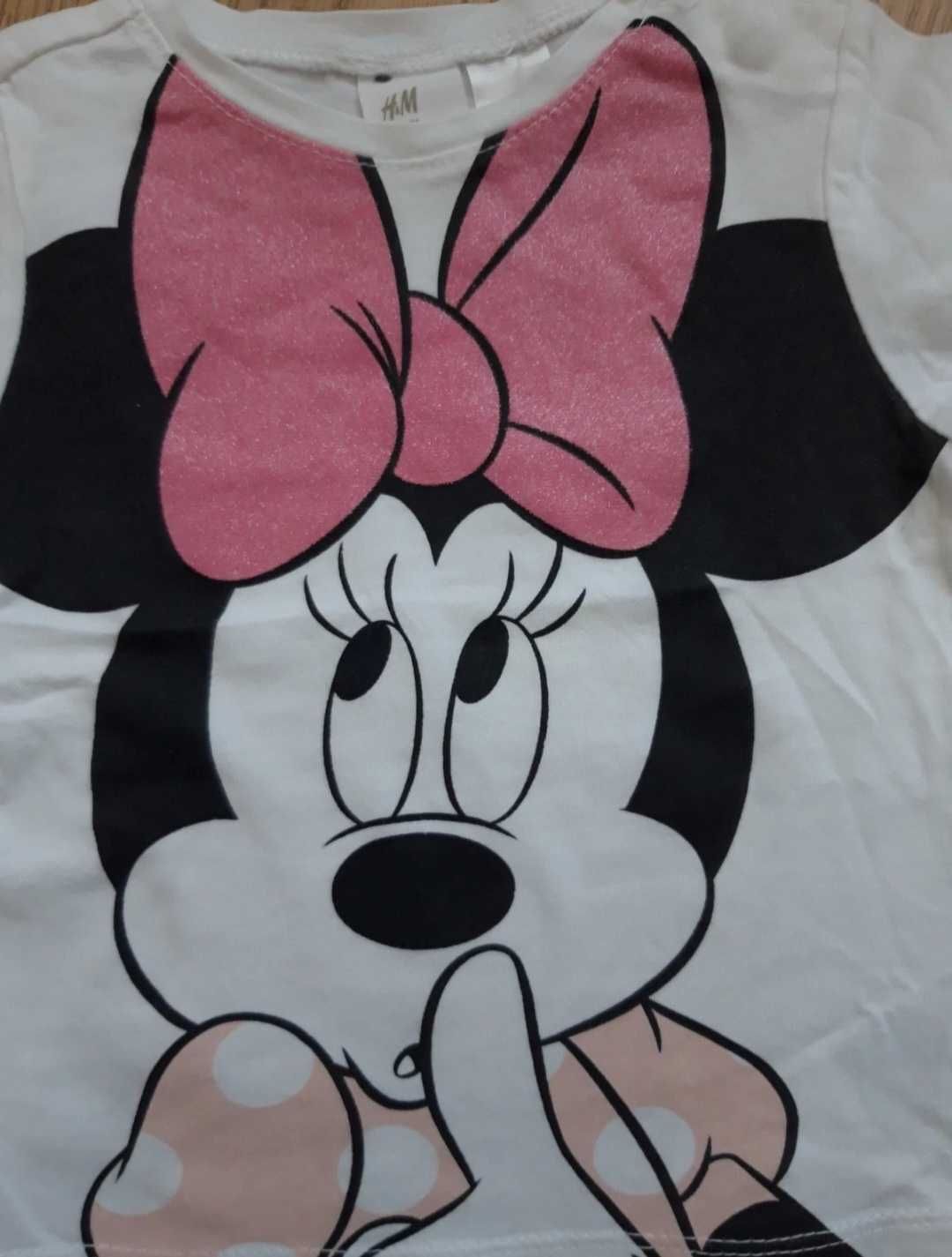 Koszulki tshirt 74 bluzki myszka minnie disney h&m