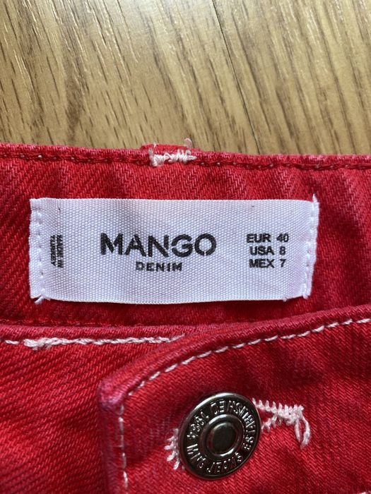 Штани, джинси Mango, 40 розмір, червоні джинси