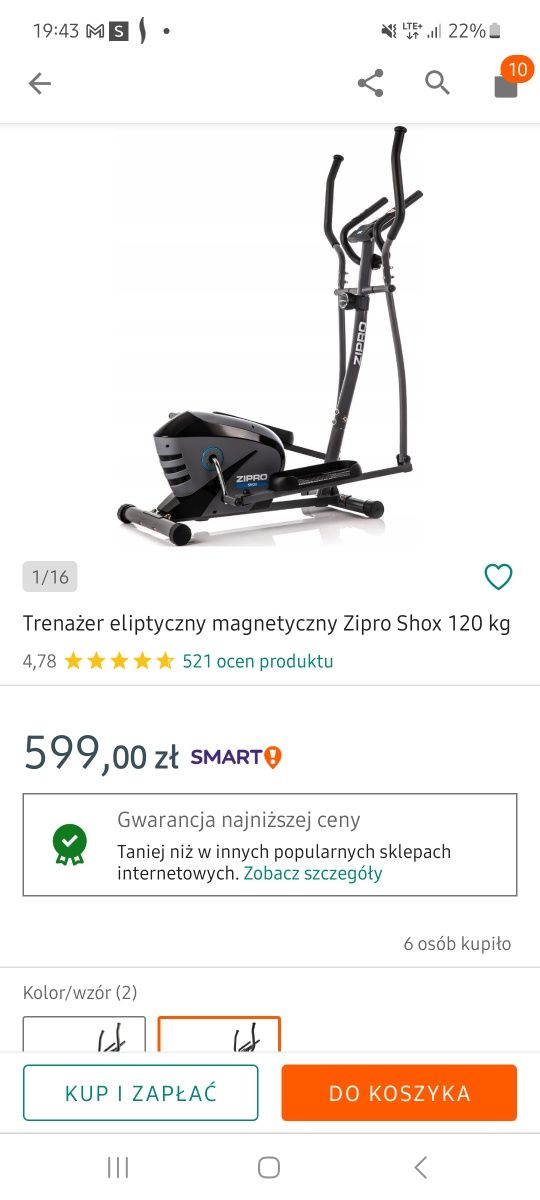 Sprzedam orbiterek trenażer eliptyczny magnetyczny zipro shox