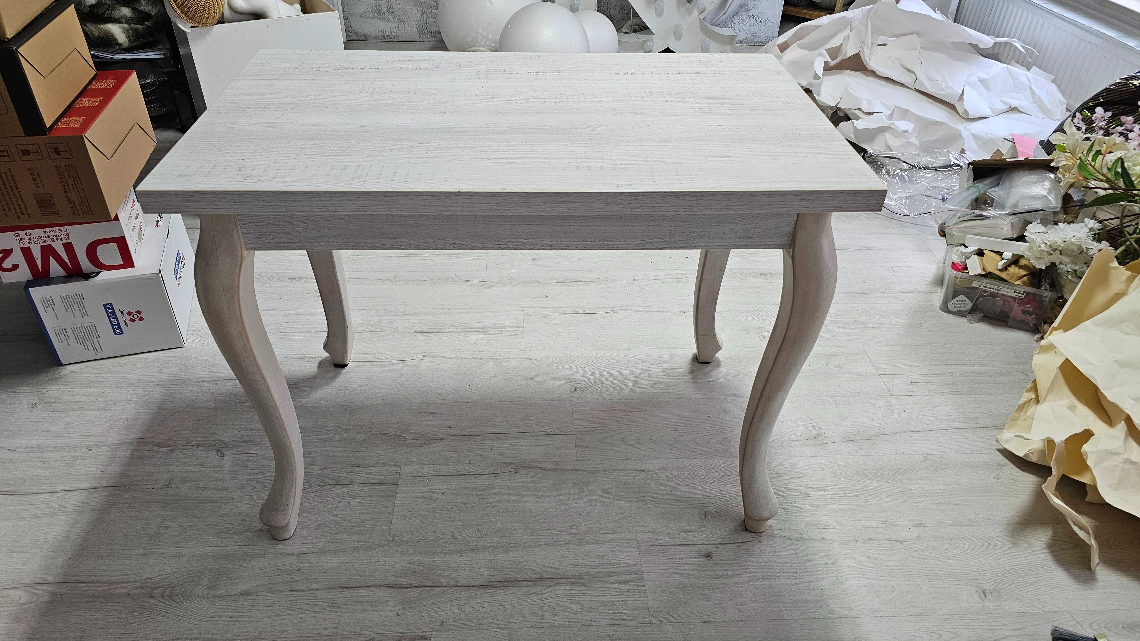 Stolik biurko bialy shabby chick przecierane