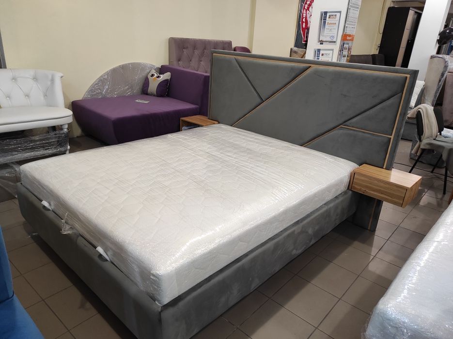 Ліжко Стронг з матрацом і тумбами, кровать, матрас