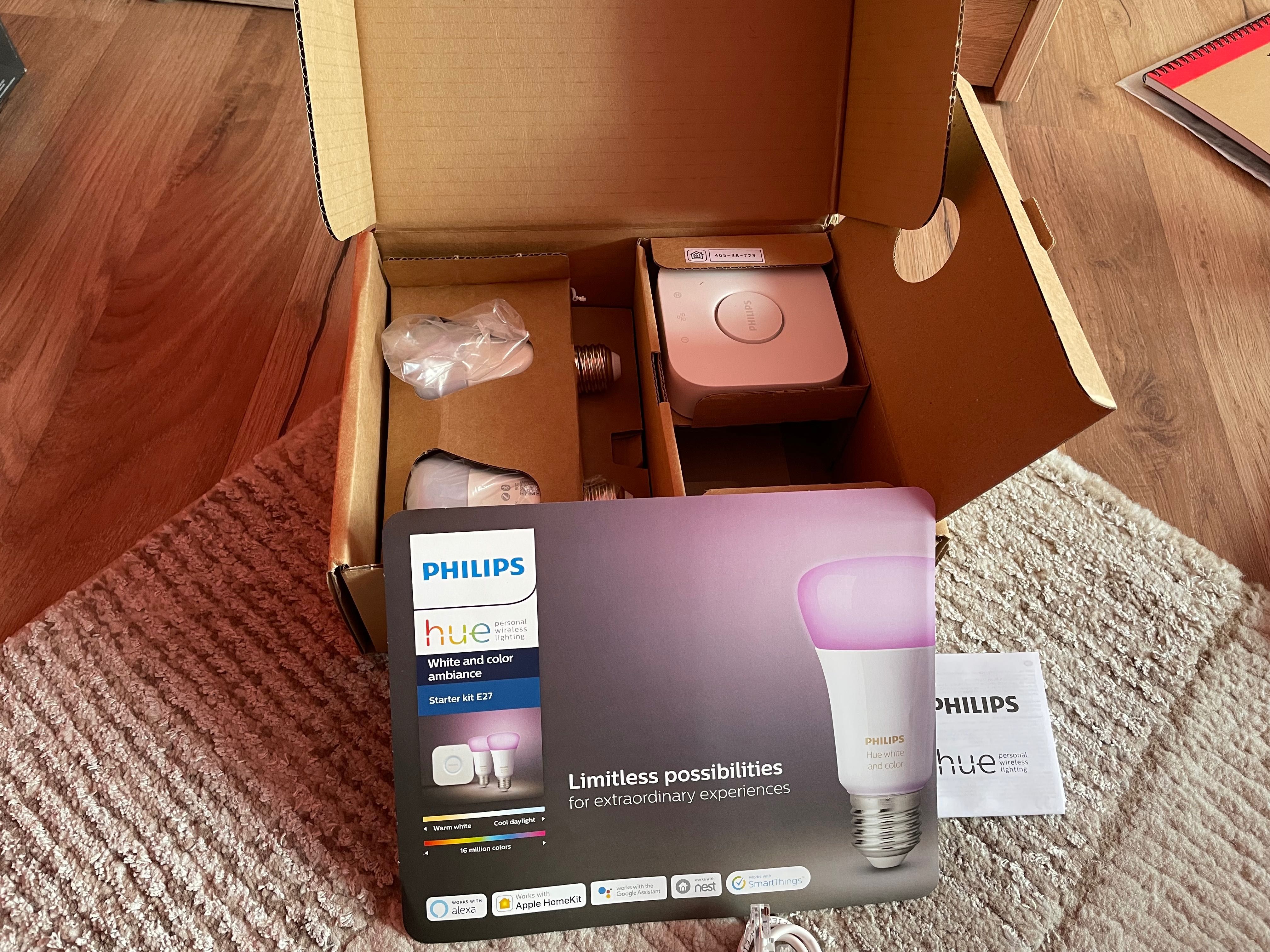 Żarówki Philips Hue E27 z mostkiem Kit starter