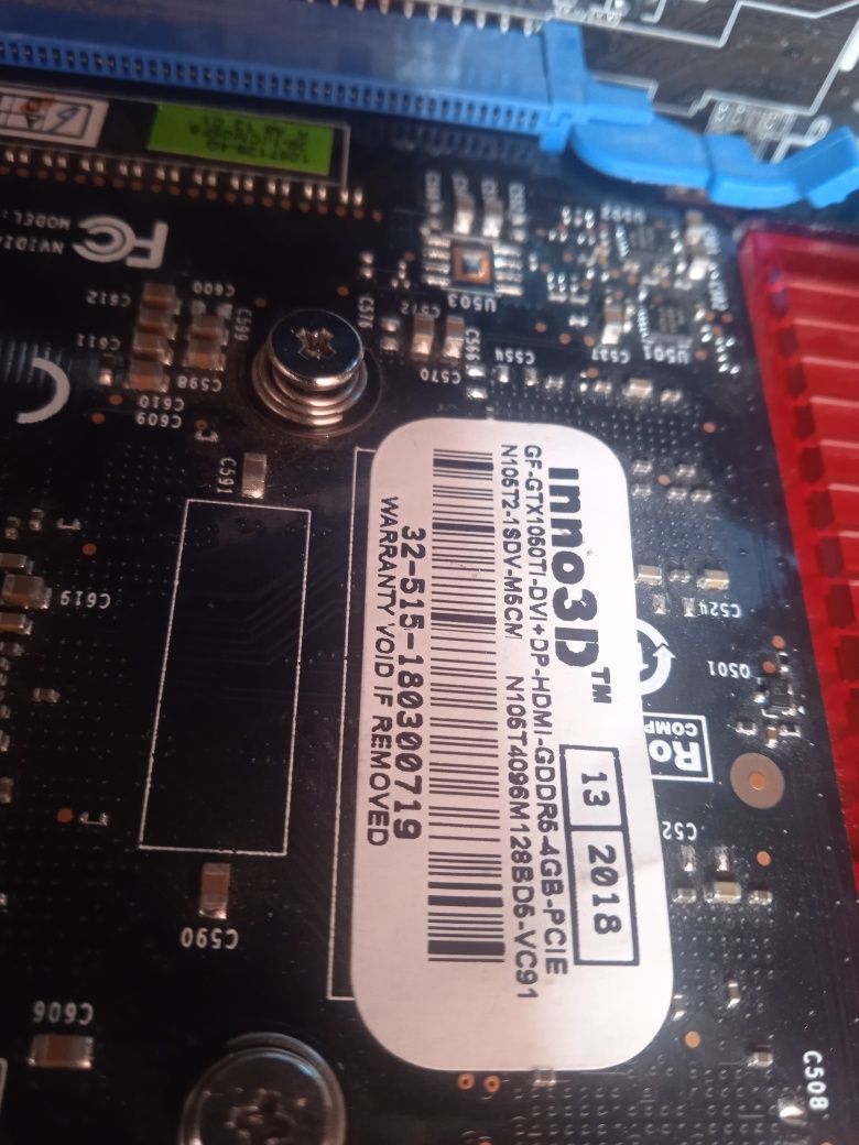 Відеокарта Nvidia GTX 1050 Ti, 4GB.