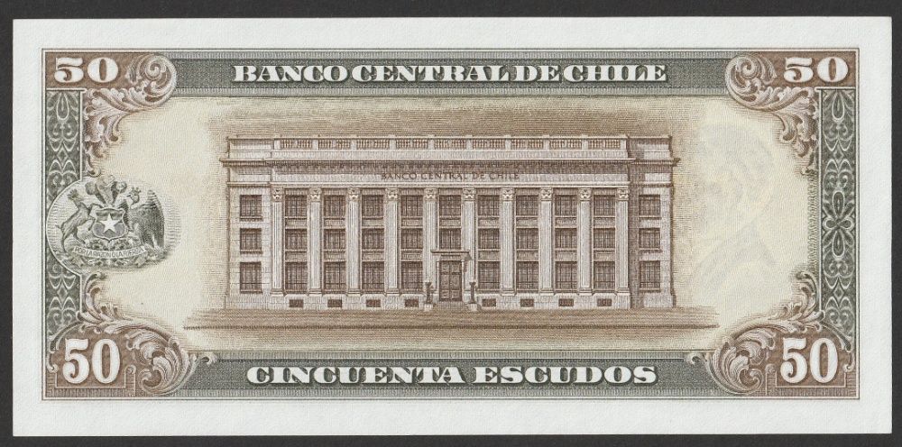 Chile 50 escudos 1960 - stan bankowy UNC
