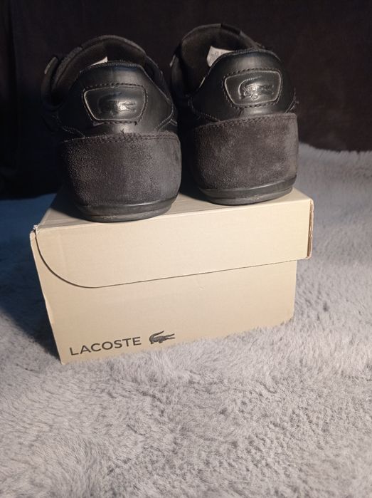 Buty Lacoste Chaymon rozmiar 44 czarne skóra 28 cm wkładka super męski