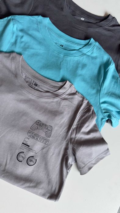 Футболки базові і принтові від h&m ріст від 134 до 170 см ціна за 1 шт