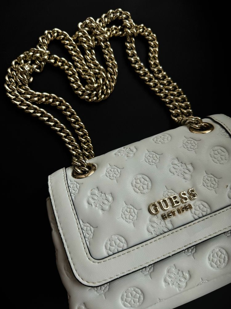 Сумка жіноча біла guess