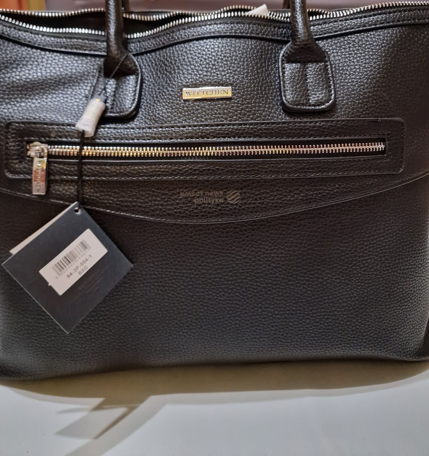 Wittchen - NOWA Torba na laptopa 13” z poziomą kieszenią czarna