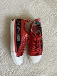 Love Moschino 37 trampki sneakersy czerwone damskie