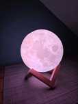 LAMPKA NOCNA 3D Księżyc 15 cm średnicy MOONLIGHT RGB + pilot