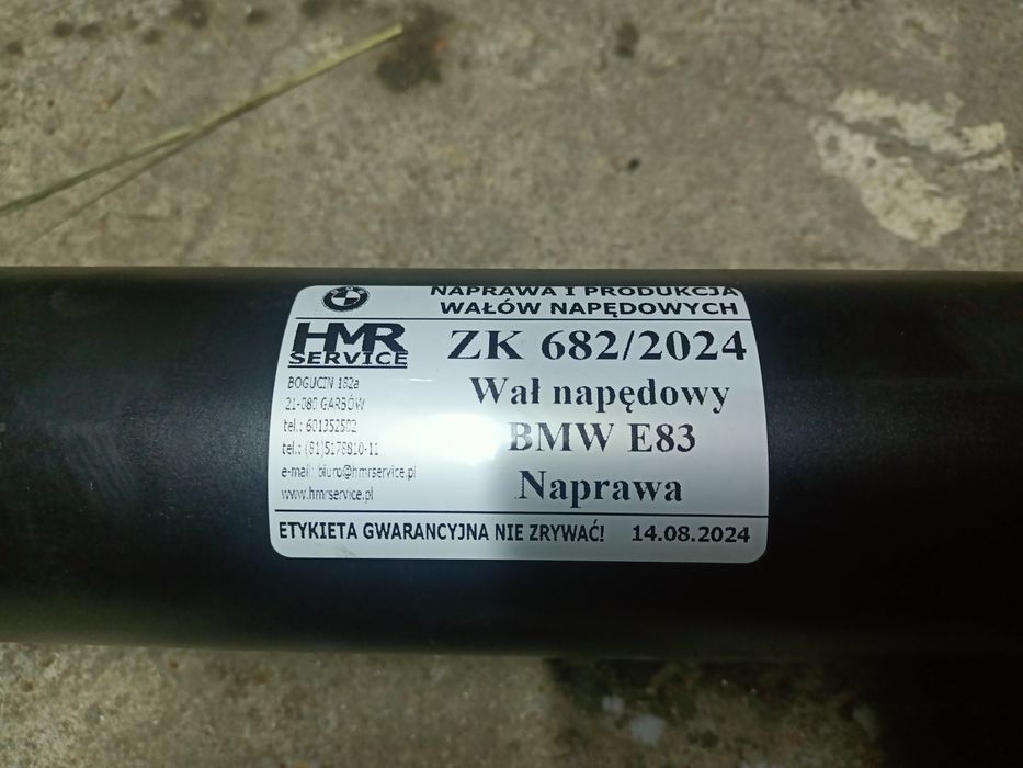 Wał napędowy BMW x3 e83 2.0d 150km