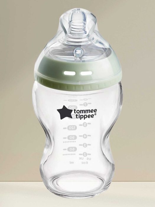 Tommee Tippee Butelka Szklana Antykolkowa 250ml Smoczek Naturalny