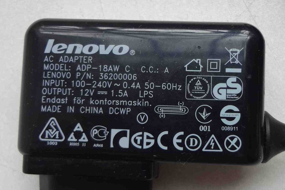 блок питания к планшету Lenovo ADP-18AW 12V 1.5A зарядка