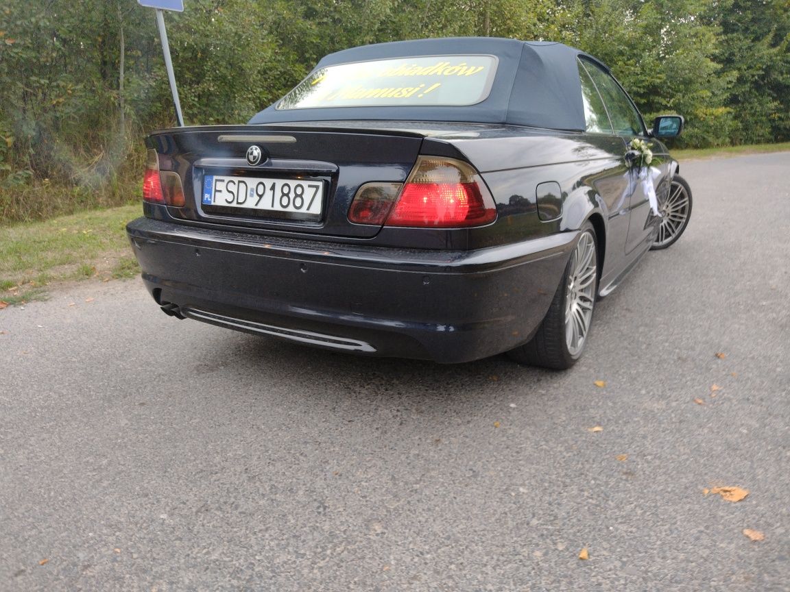Wynajem auta na ślub kultowe BMW 325i w cabrio wolne terminy na rok 25
