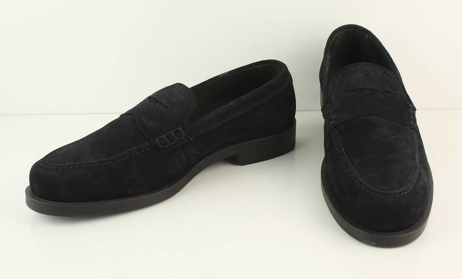 MASSIMO DUTTI - eleganckie mokasyny z zamszu ROZM. 42