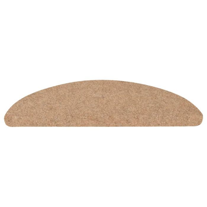 vidaXL Samoprzylepne nakładki na schody, 15 szt., 56x17x3 cm, beżowe