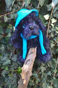 Игрушка Собачка спаниель в шапочке и с шарфом, 30 см