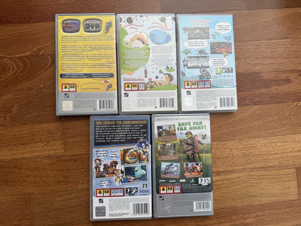 Zestaw gier na PSP Play Station Portable. Komplet albo pojedynczo