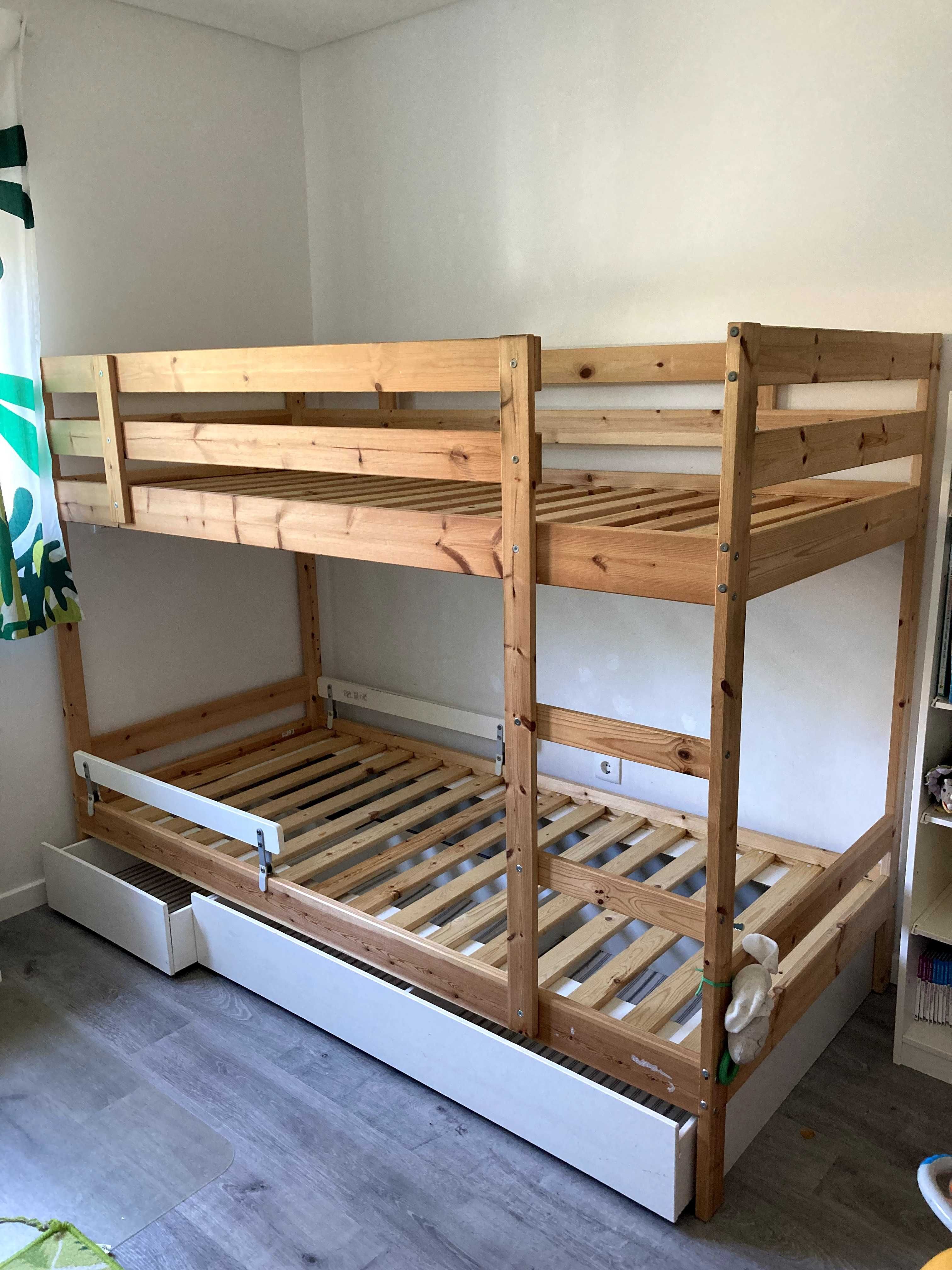 Cama beliche Mydal + gavetões Hemnes (IKEA) CONJUNTO PERFEITO