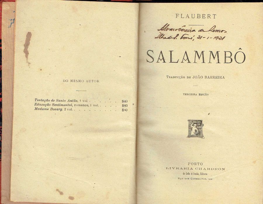 7843 - Livros de Gustave Flaubert