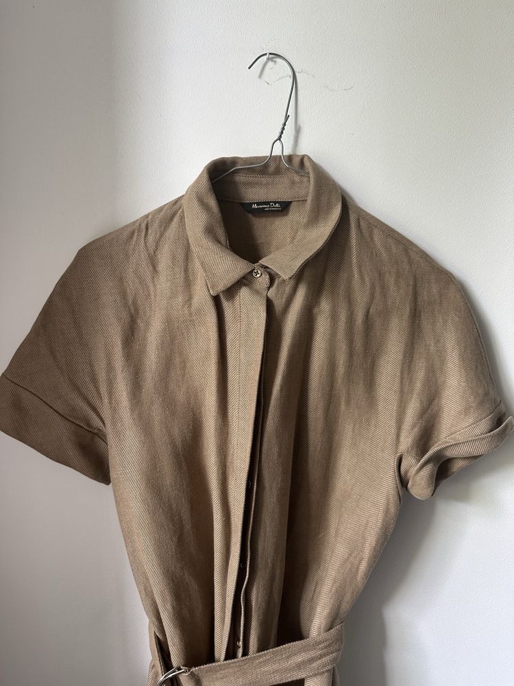 Sukienka Massimo Duti Len i Bawełna