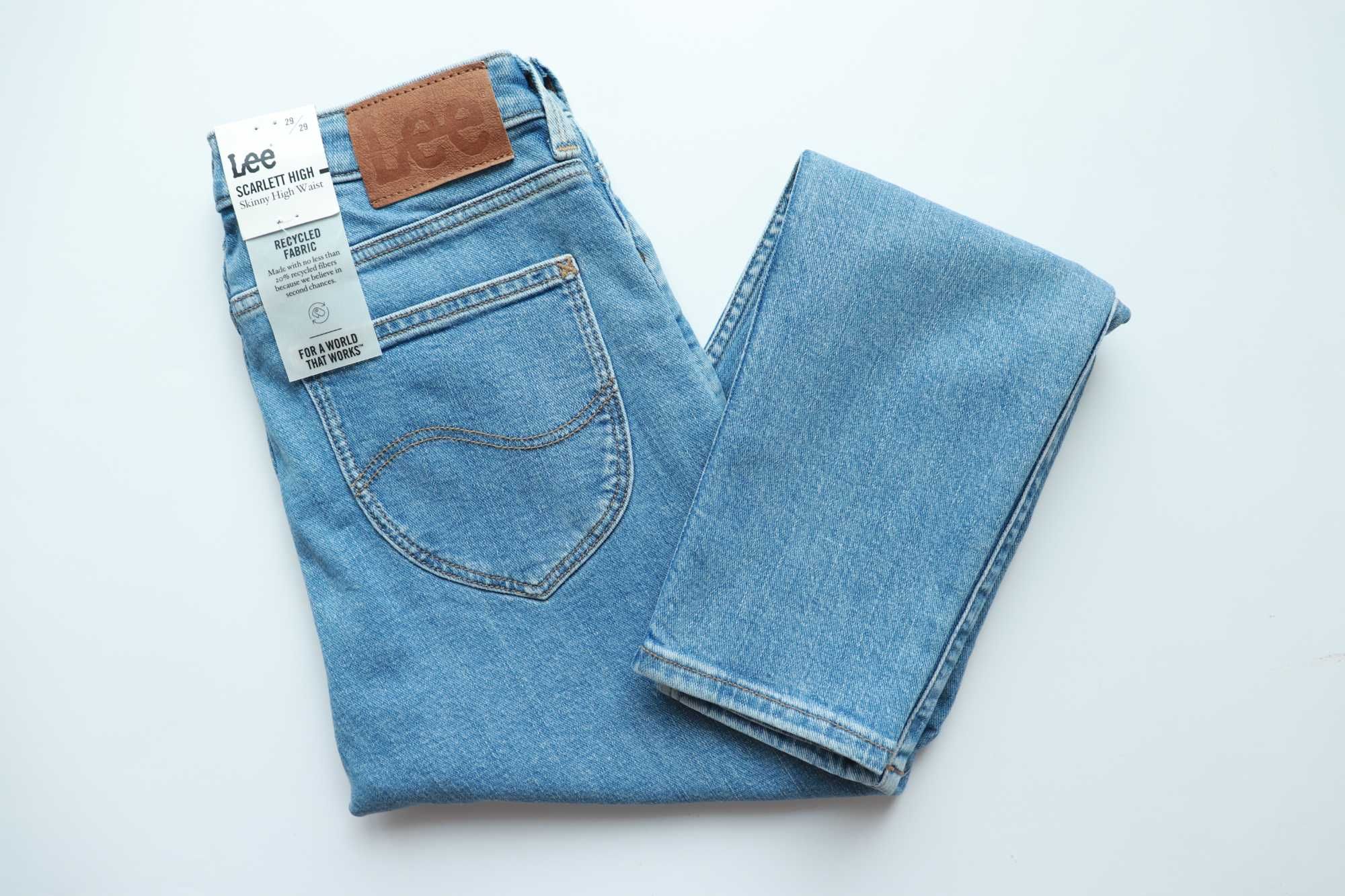 LEE SCARLETT HIGH W29 L29 damskie spodnie jeansy nowe skinny okazja