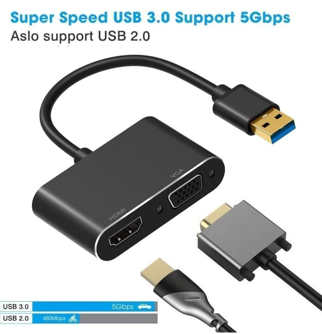 NOMOY Adapter USB 3.0 na HDMI VGA