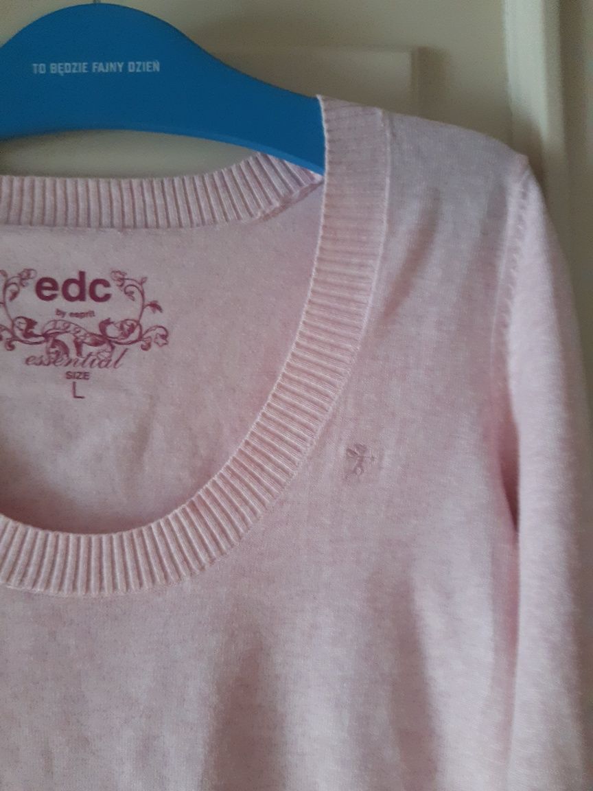 EDC by Esprit cudny, nowy i ultramiękki sweterek pastel róż r M/L i 38