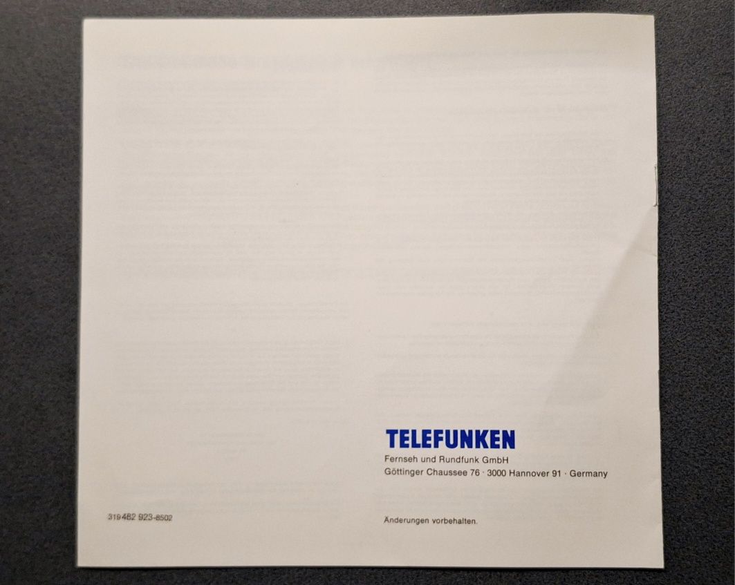 Instrukcja obsługi amplituner Telefunken HR 650