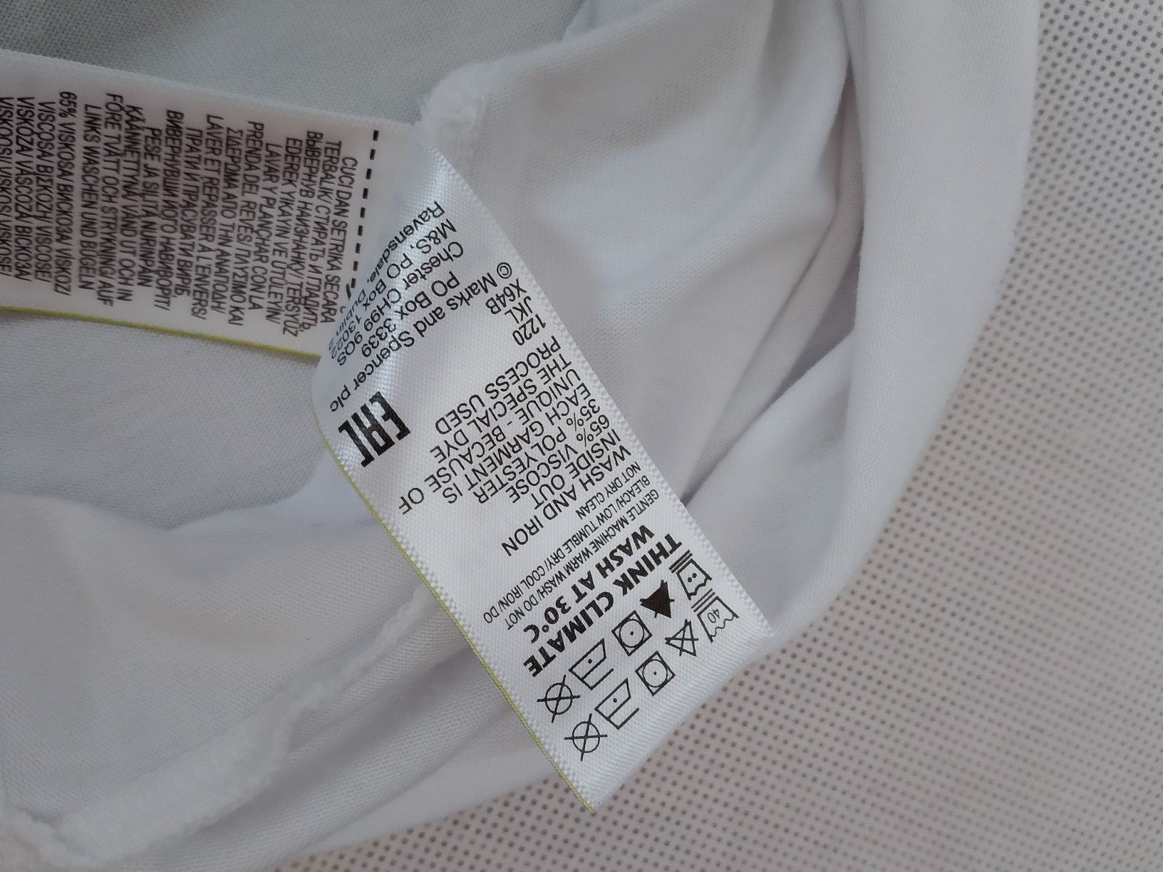 Koszulka zielono-biala M&S rozmiar L/XL