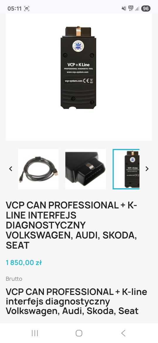 Interfejs diagnistyczny VCP PROFESSIONAL KLINE + CAN