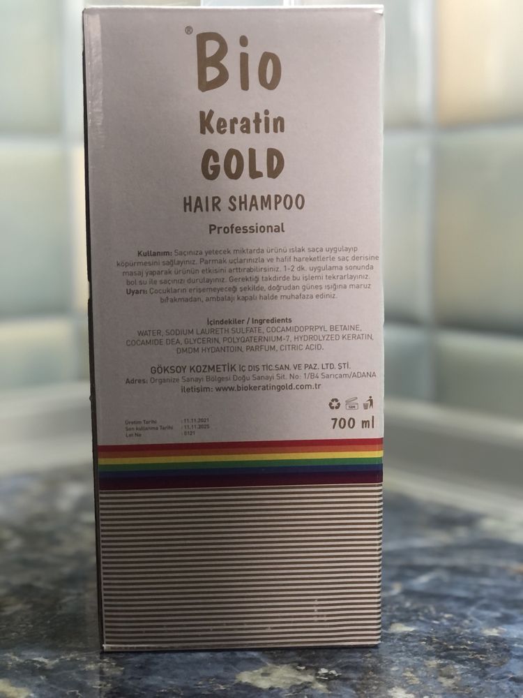 Шампунь “Bio Keratin Gold”. Виробник Туреччина .