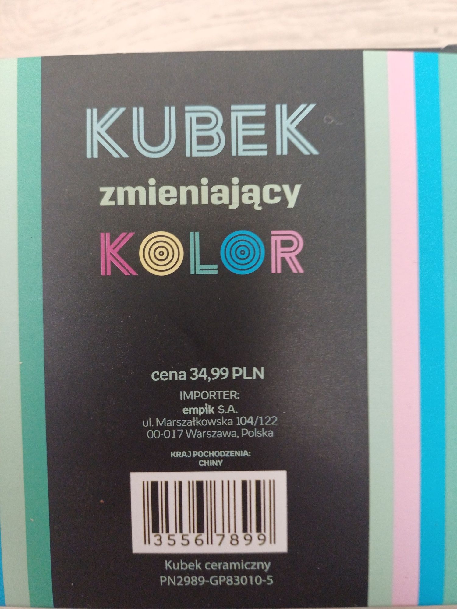 Kubek zmieniający kolor