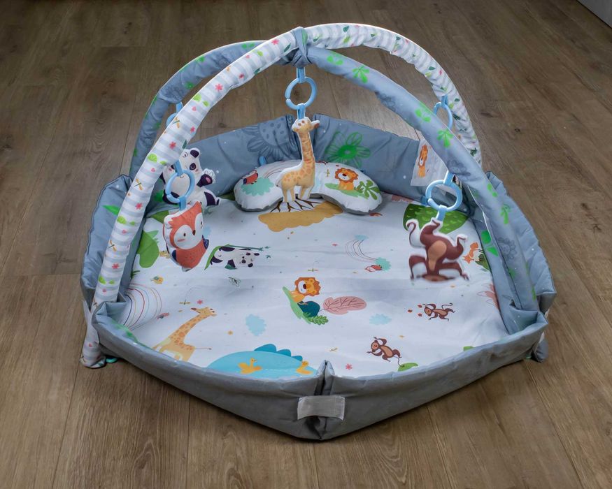 Розвиваючий термокилимок манеж 2 в 1 для малюка дитини новонароджених