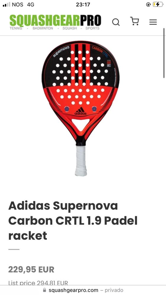 Raquete padel adidas