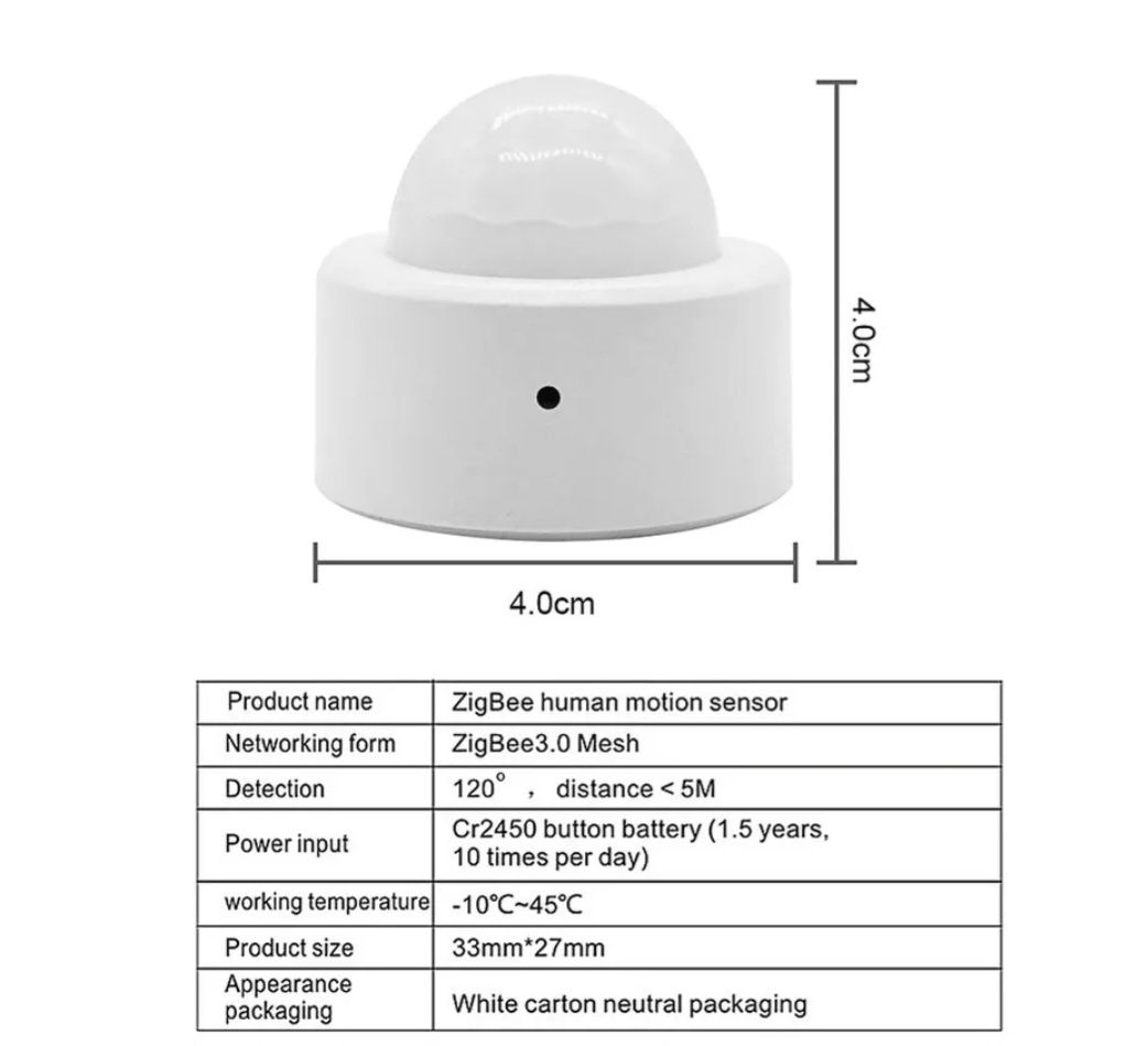 Mini detektor ruchu wifi zigbe