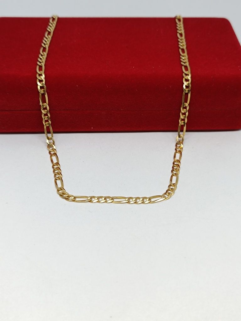 Złoty łańcuszek Figaro dł.50cm, złoto 583