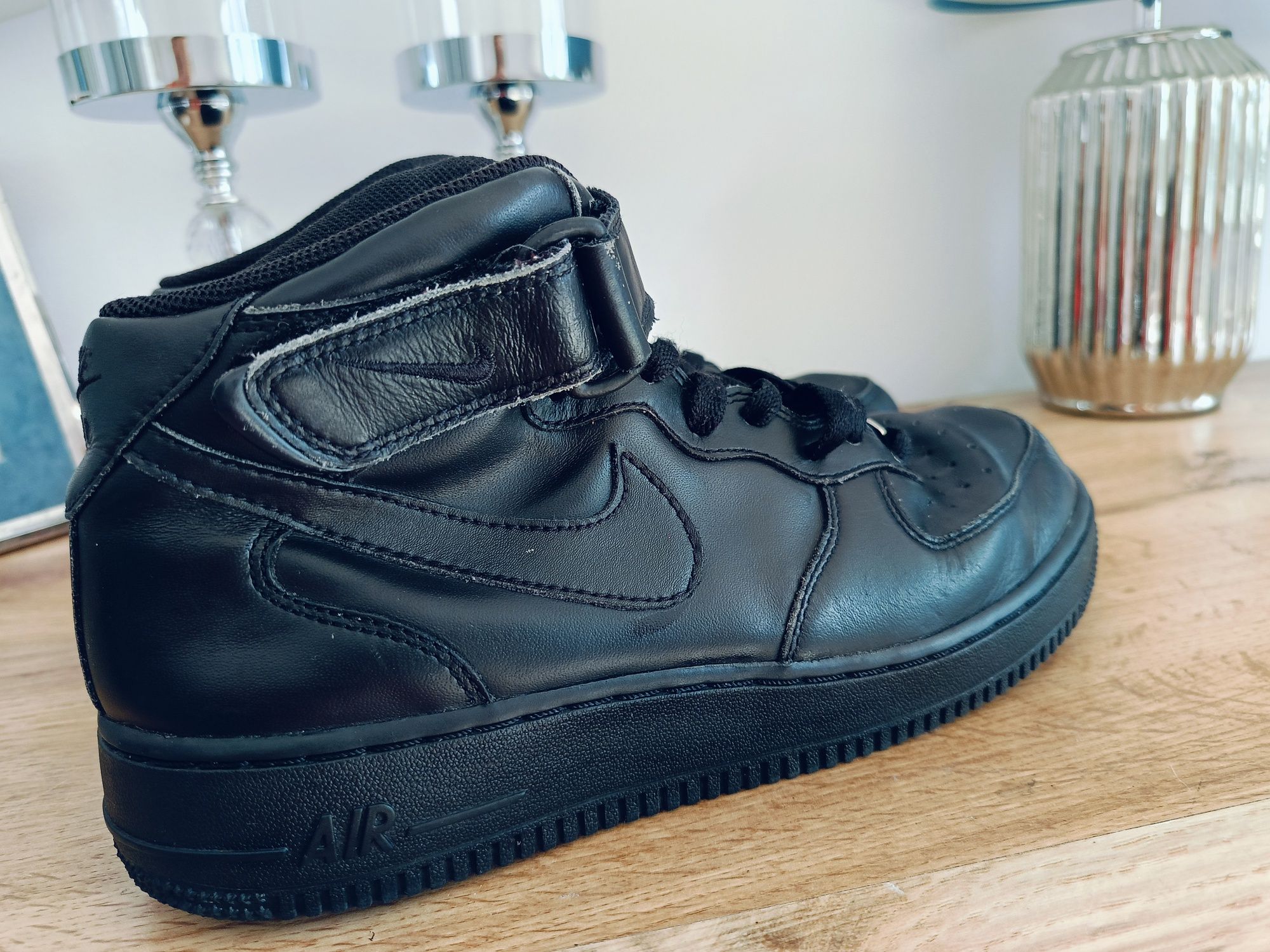 Buty air force 1 MID 40,5 czarne za kostkę