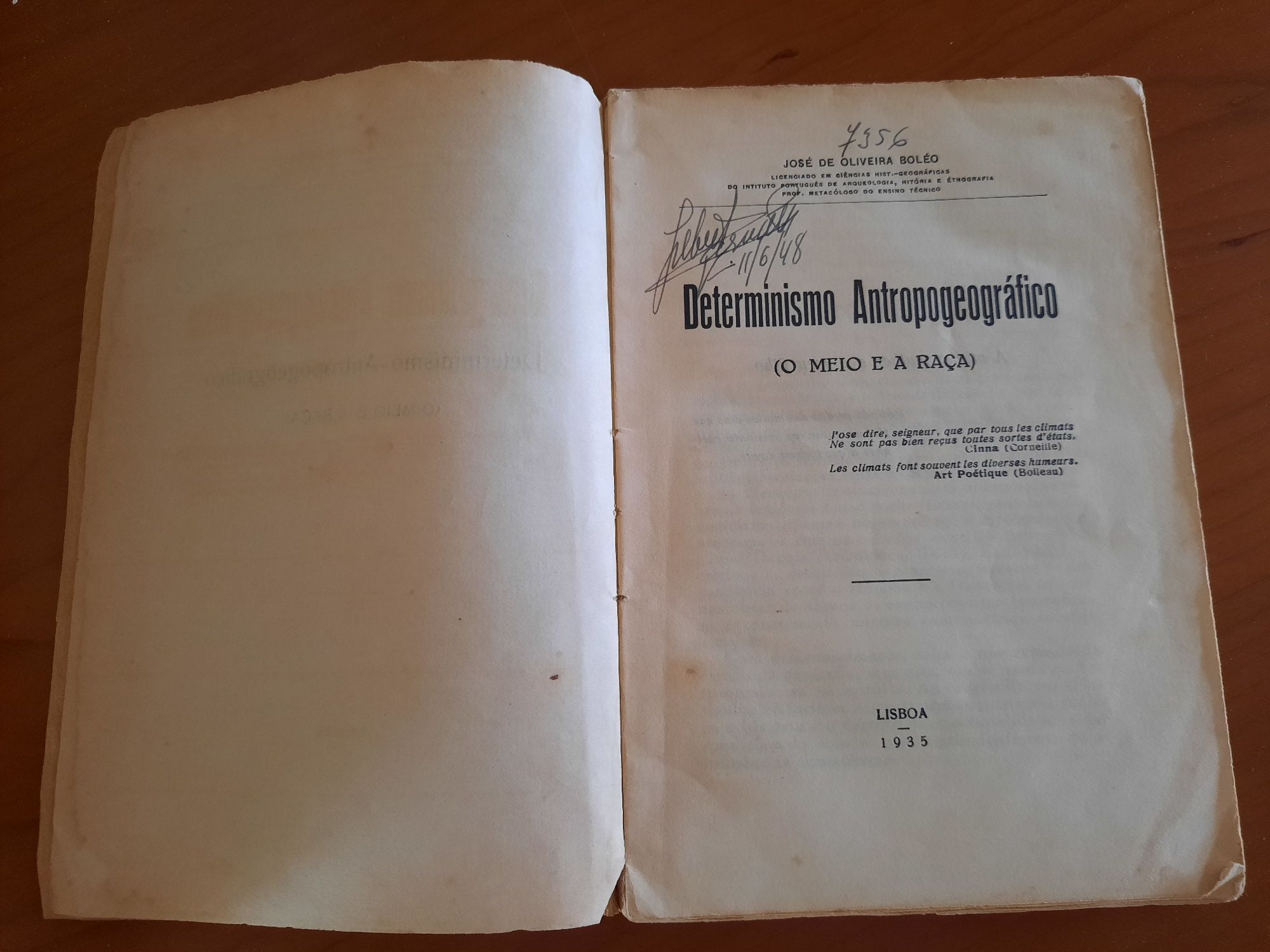 Determinismo Antropogeográfico (o meio e a Raça) José Oliveira Boléo