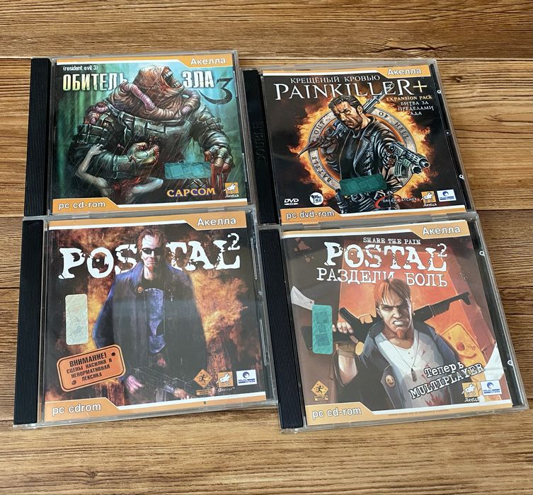Диски для ПК: Resident Evil, Doom, Fallout, Quake, Postal, Painkiller