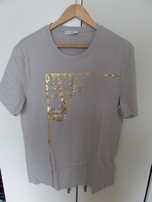 50Koszulka T-shirt VERSACE Siwa Złote Logo Nowa Kolekcja S Mega Design