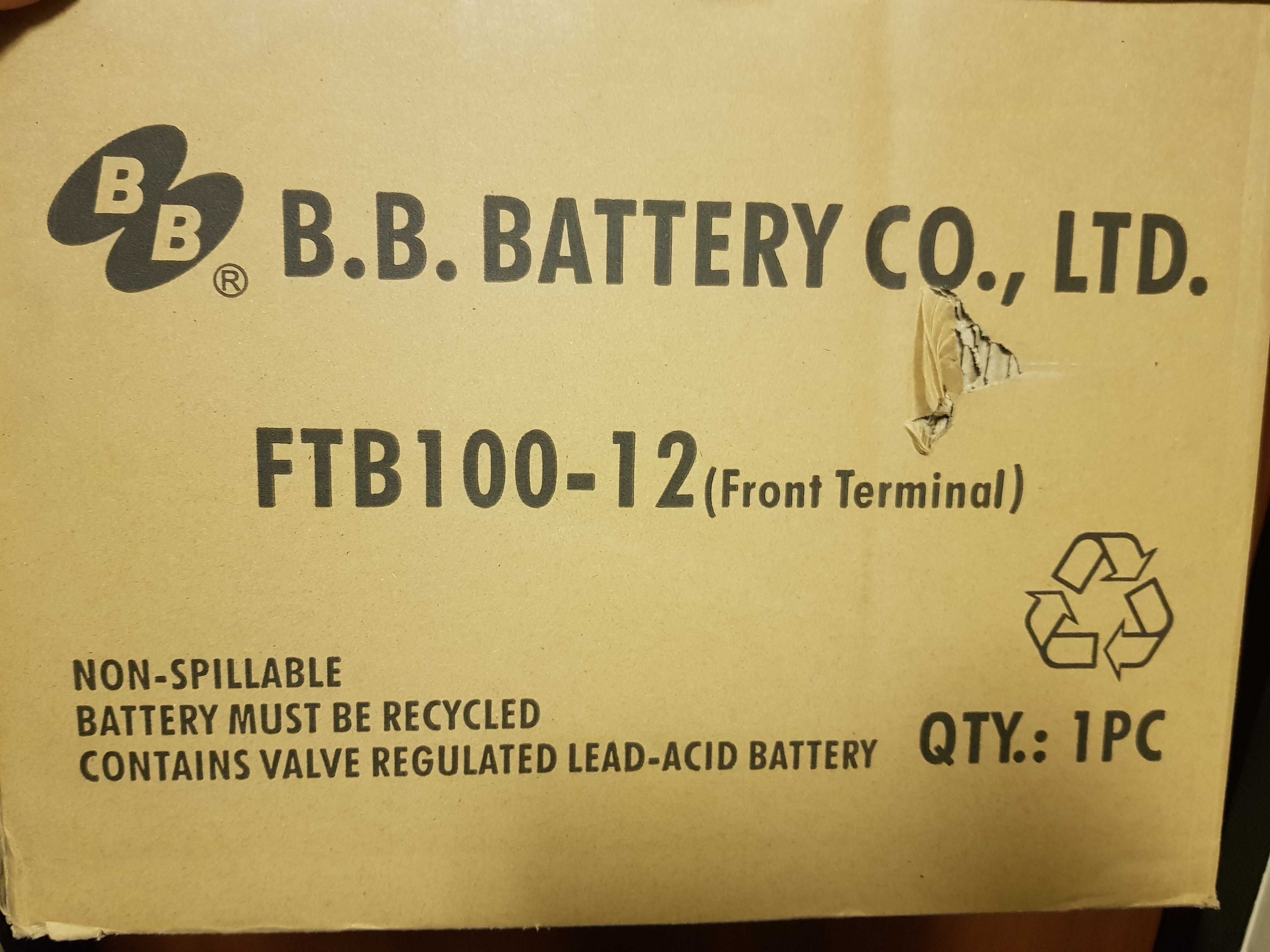 Аккумуляторы Battery FTB 100-12 БЕЗОПАСНЫЕ НЕ ВЗРЫВАЮТСЯ (батареи AGM)