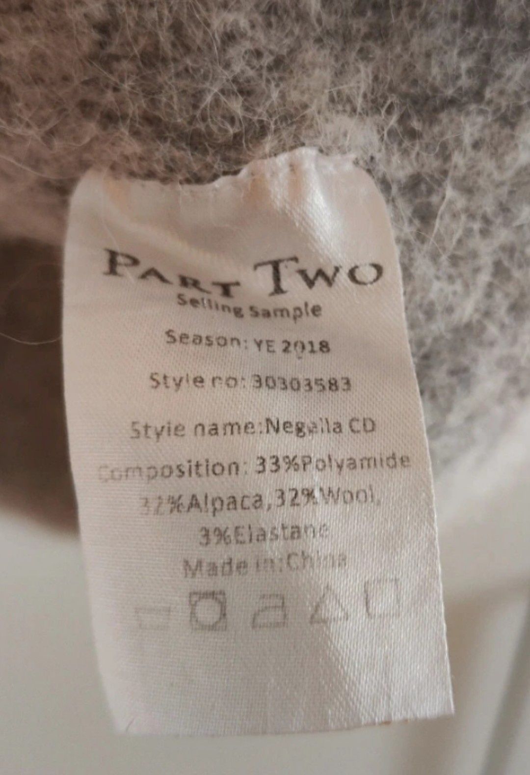 Kardigan Sweter 32% Alpaka, 32% Wełna. Grafitowy. Rozmiar M 38