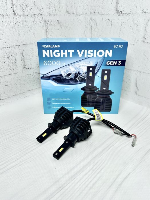Led автолампы Carlamp Night Vision Gen3 H1 H3 H4 H7 H11 H13 HB3 НB4