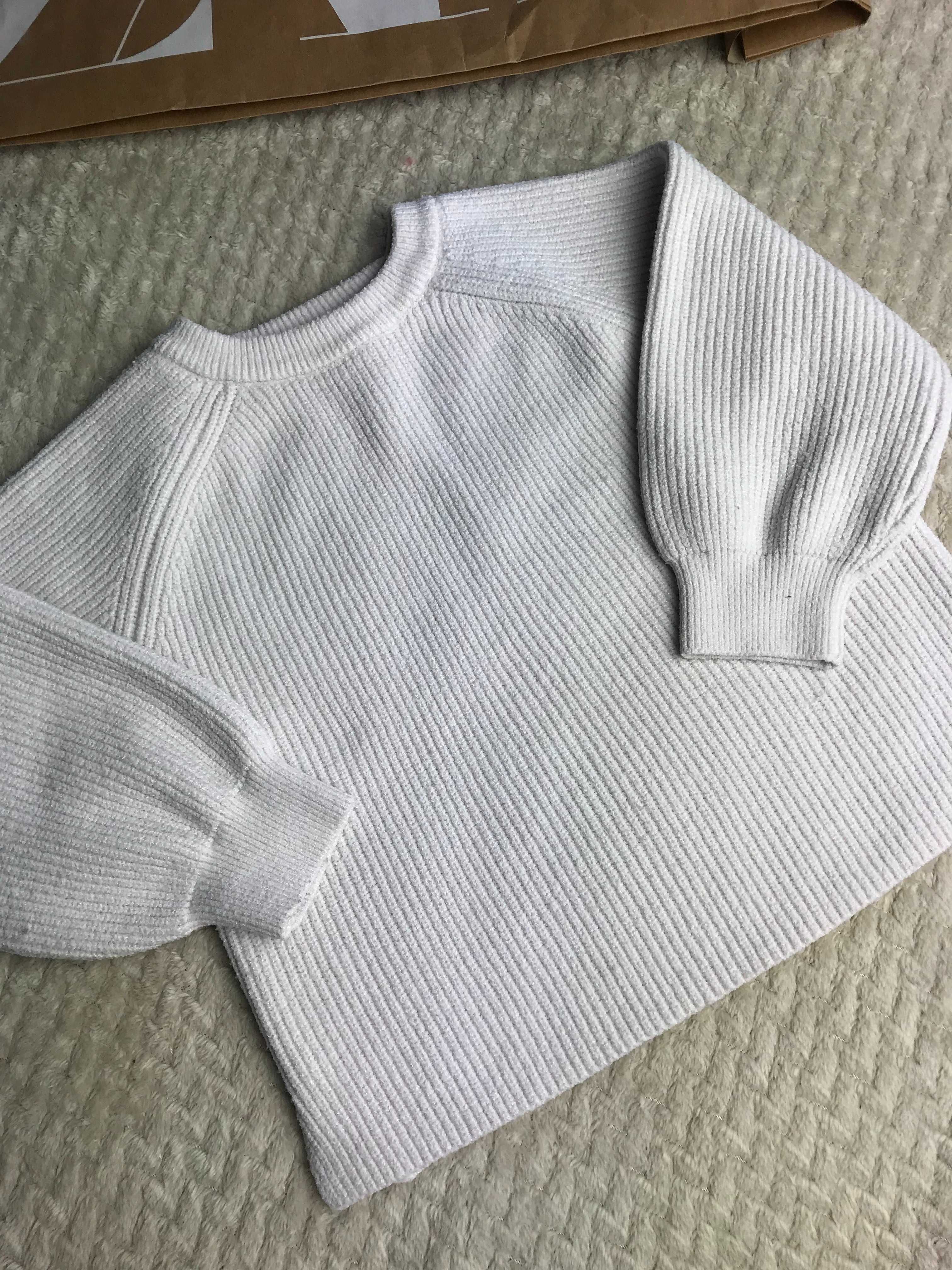 Sweterek Zara 86 kremowy sweter oversize