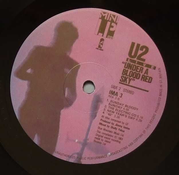 U2 – Live Under A Blood Red Sky lp UK EX