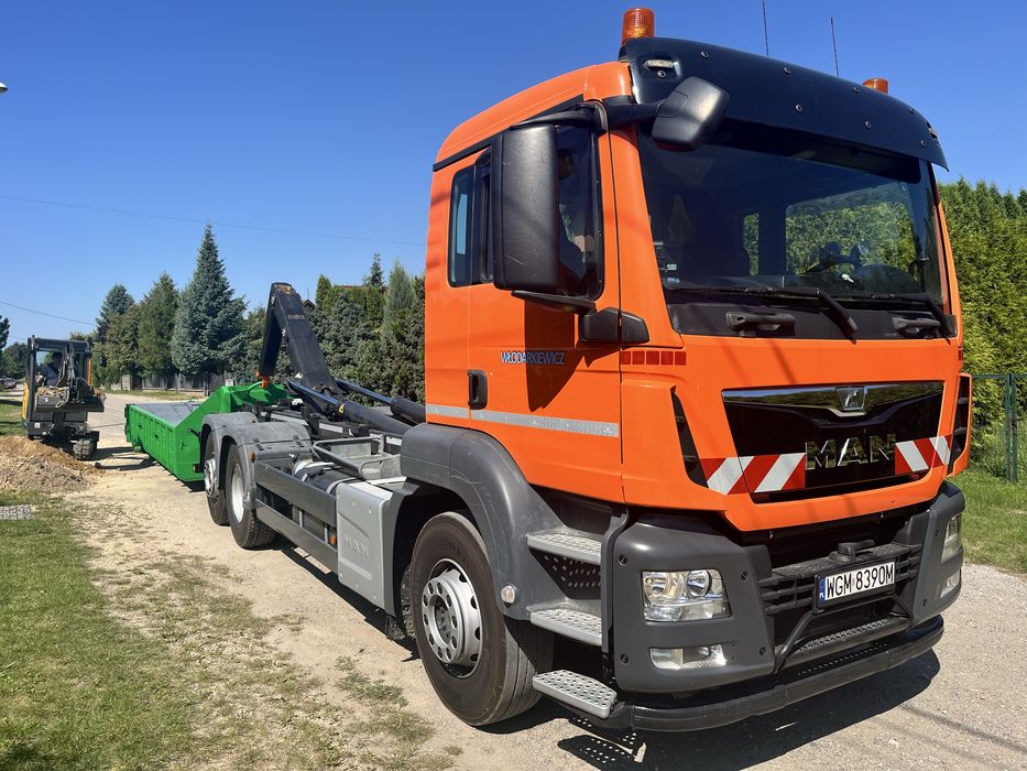 Kontener na gruz • Transport • Rozbiórki • Wykopy • Hakowiec