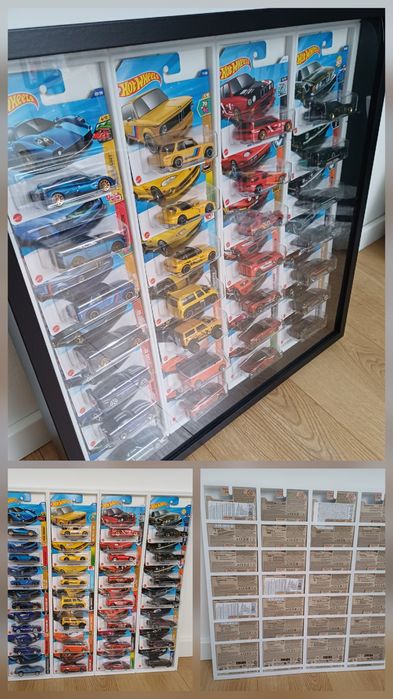 Ramka z wieszakami na Hot Wheels do ikea sannahed 50x50